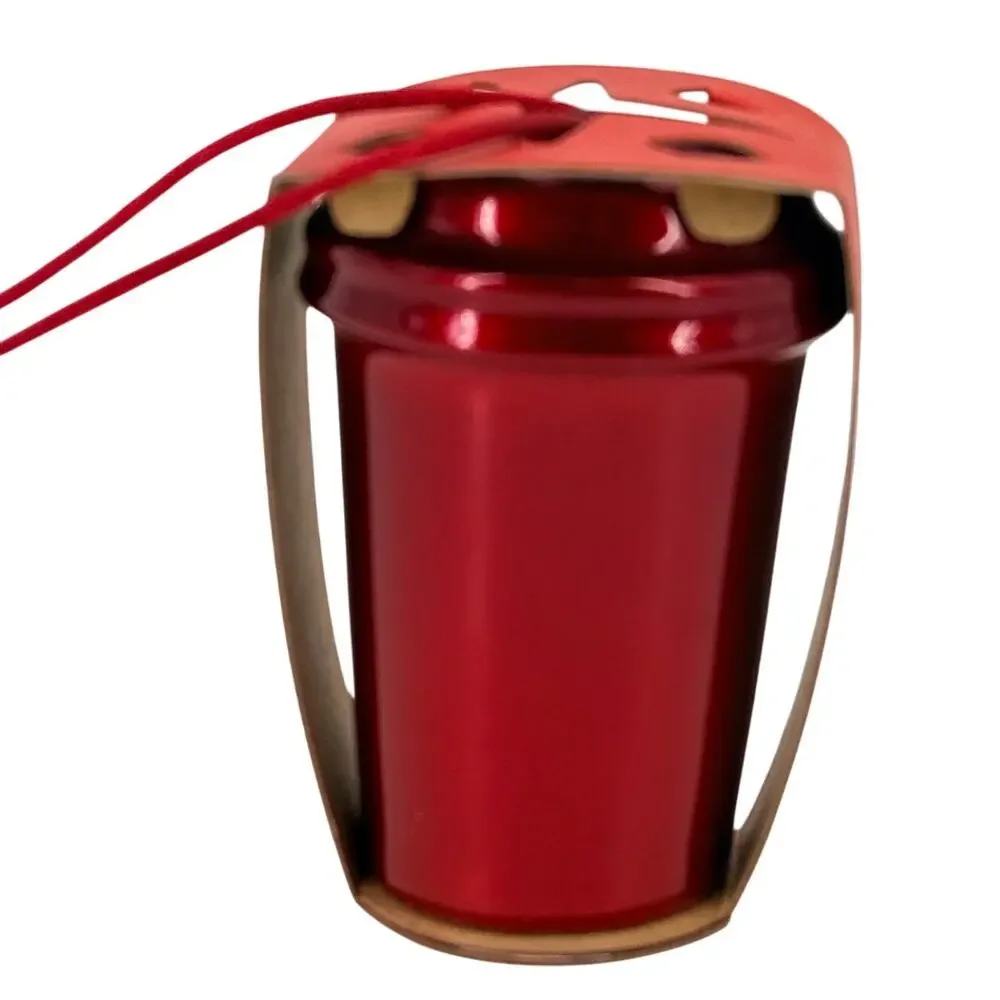Starbucks 2014 Red Cup Ornament Mini Coffee Tumbler Christmas